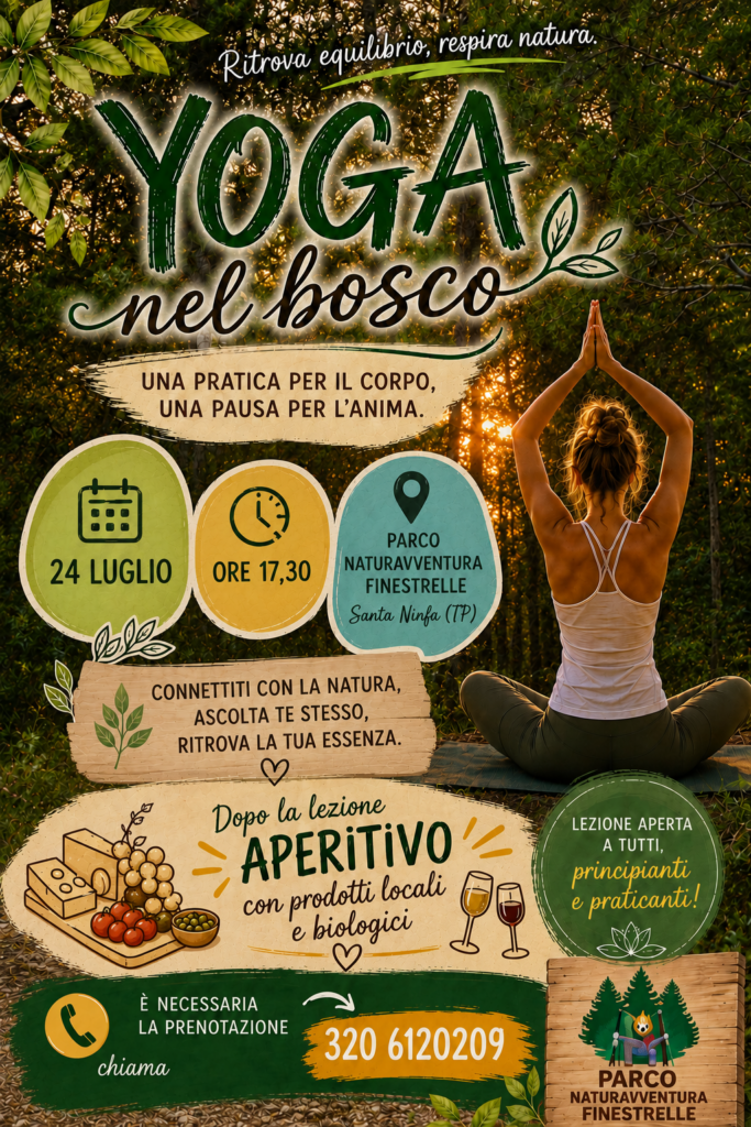 lezione di yoga al tramonto e aperitivo